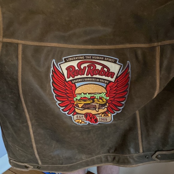 Red Robin 2017 Leather Jacket - never worn. See tags in NWOT. - Picture 11 of 11